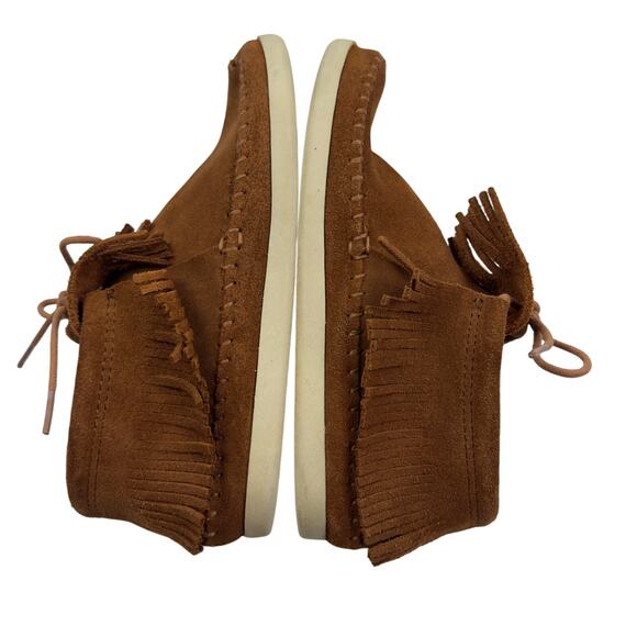 Minnetonka Venice Brown Fringe Boho Southwestern Moccasin Boots Women's Size 7 - Picture 5 of 9
